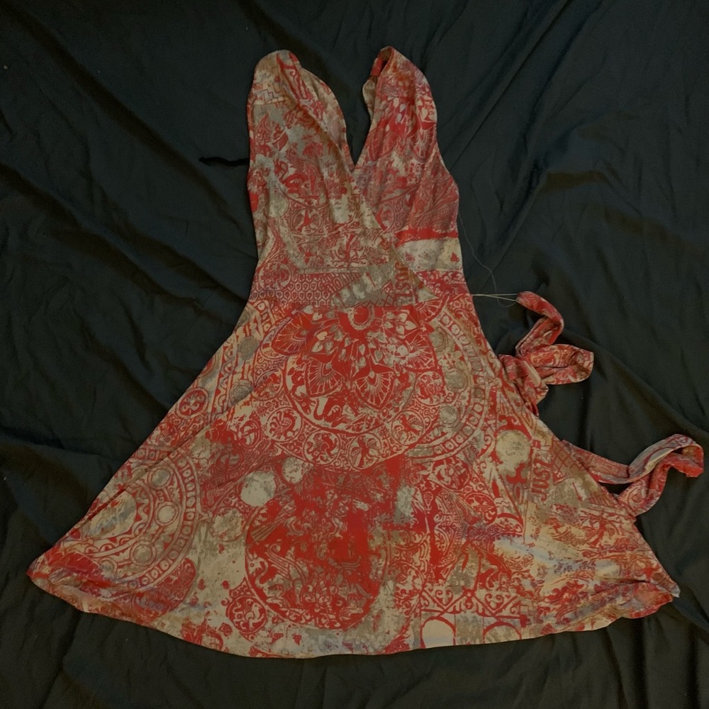 Cream and orange dress. Size Medium. A Do & Be design